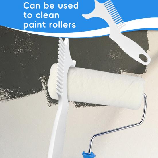 Paint Brush Roller Cleaning Tool Portable Lightweight Plastic 2-In-1 Multi-purpose Painting Brush
