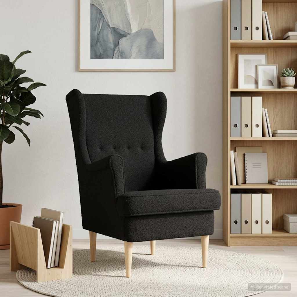 Armchair Black Boucle