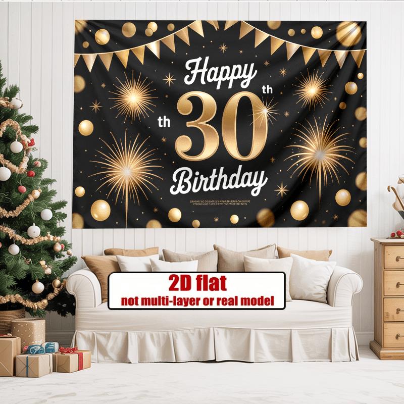 Party Backdrop Stars Sparkle Flat Golden Bunting Multi Family Weddings Birthdays Photo Booth Decor Front Door Decor