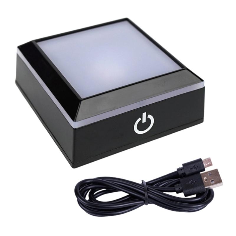 LED Touch Sensitive Crystals Atmospheres Lamp Base Featuring Dimmable Light for Jewelry Display and Home Decoration