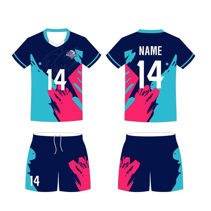 Volleyball Uniform Set Breathable Sports Training Jersey Men Women Striped Team Wear