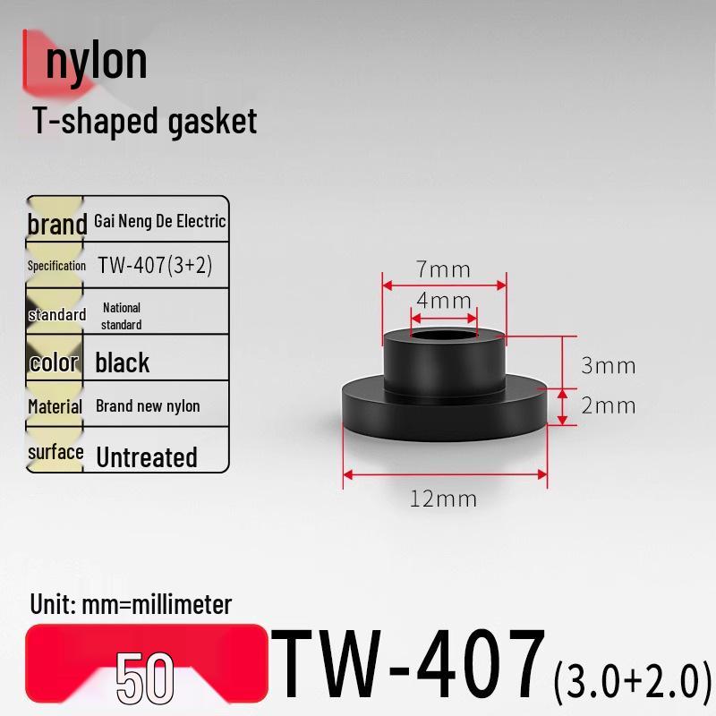 T-förmiger Nylon-Kunststoff-Dichtungsring und Schraubwellenhülse (Für dich: M2-M35)