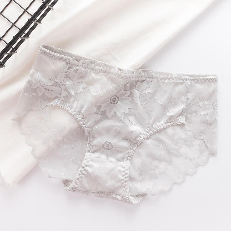 Large Sexy Hollowed Out Panties Women's Waist Waist Buttocks Lifting Girls' Panties Traceless Lace Briefs