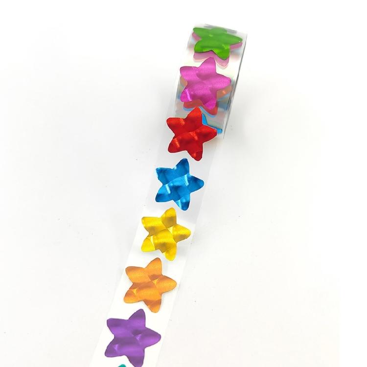 300Pcs Glittered Star Shaped Sticker Adhesive Wrapping Labels for Scrapbooking Christmas Card Envelope Party Invitation