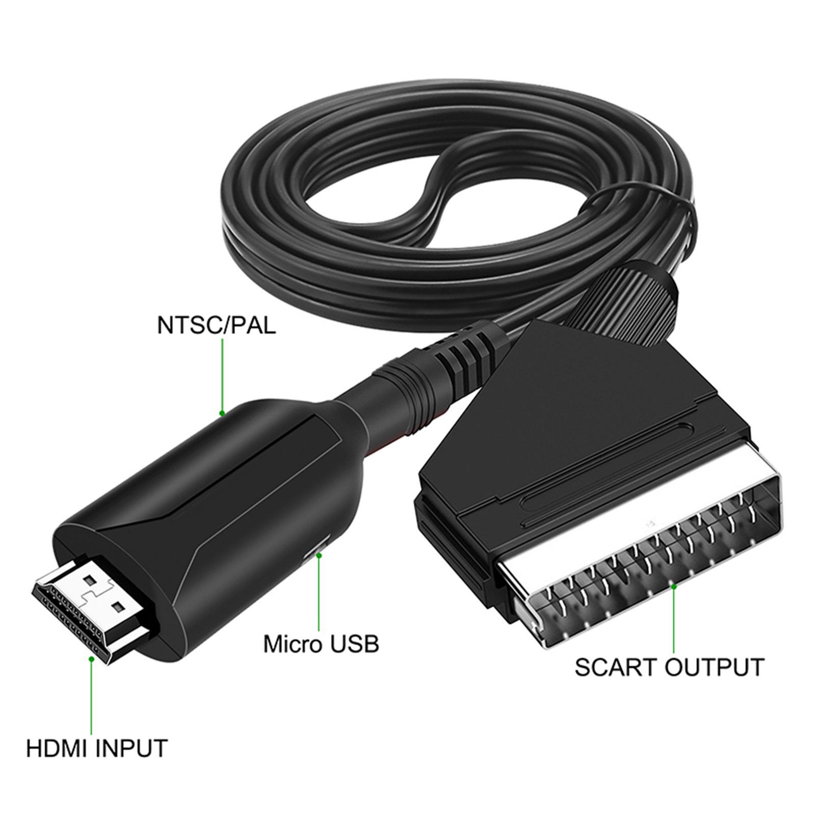

Двунаправленный конвертер HDMI/SCART для ТВ-приставок и игровых консолей SCART to HDMI чёрный