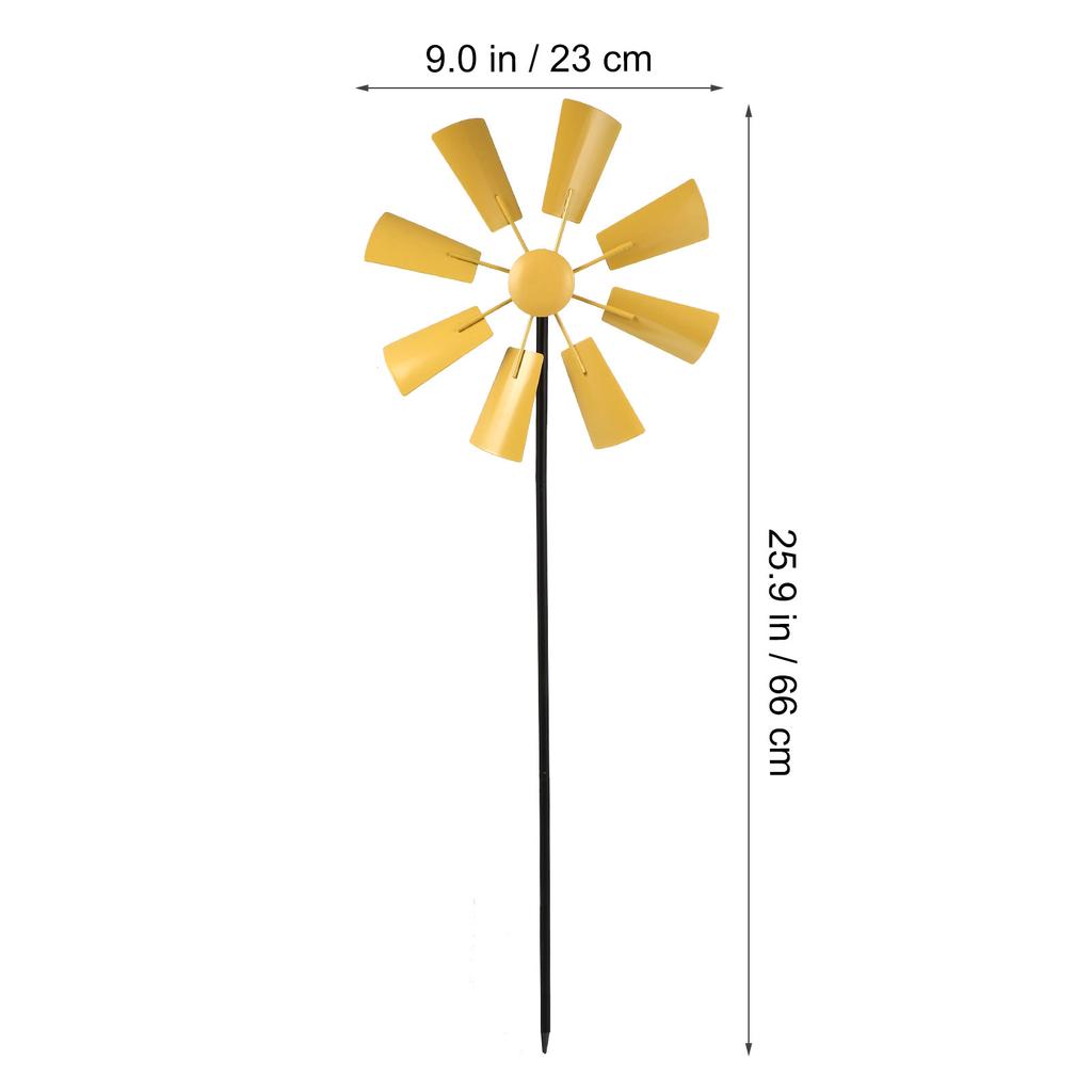 Iron Windmill Yard Winnower Garden Stakes For Outdoors Rotating Windmill Pastoral Decoration For Farm Ornament