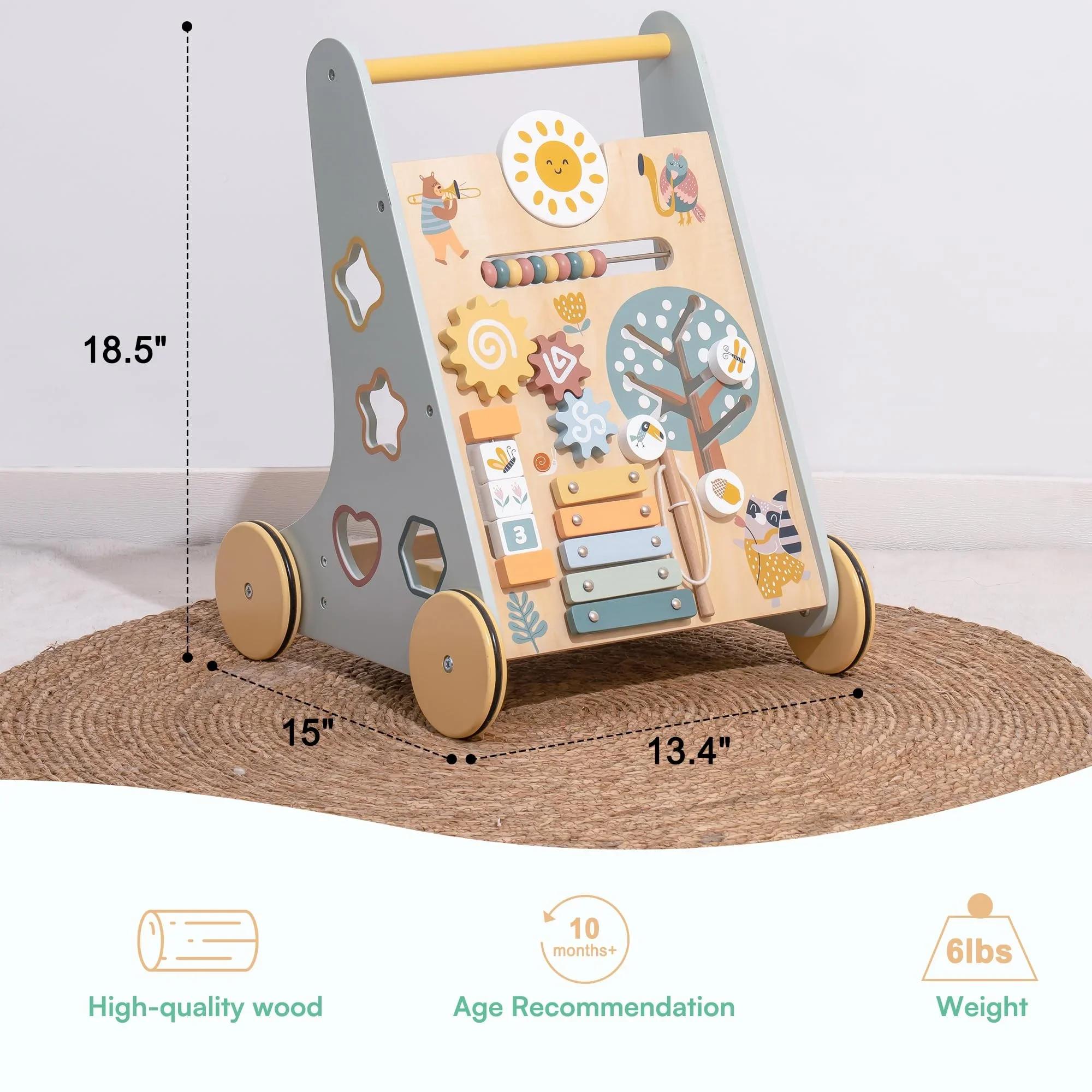 Robotime Robud Wooden Baby Walker with