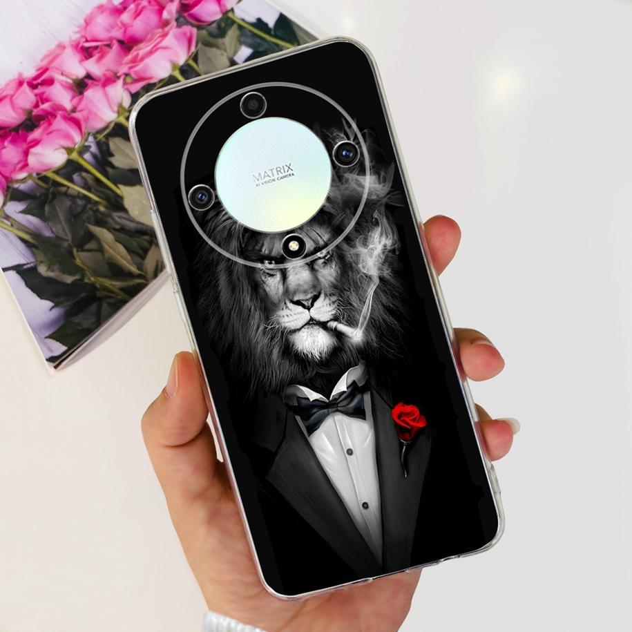 For Honor X9b 5G Case 2023 Fashion Flower Clear Silicone Soft Back Cover For Honor X9a RMO-NX1 Funda HonorX9 X 9 X 9B X 9A Coque