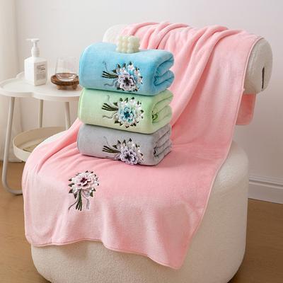 Home Daily Use Face Towel Adult Absorbent Cartoon Embroidered Bath Towel Hand Bouquet Series Towel Set