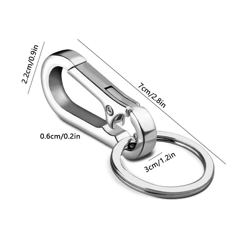 Men Stainless Steel Horseshoe Buckle Climbing Keychain Anti-Lost Buckle Hanging  Key Ring Car Decoration Gift