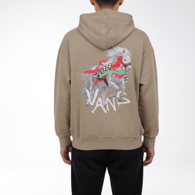 Vans Horse Cny Hooded Zipper Drop Shoulder Long Sleeve Sweatshirt Men sweatshirt VN000TJ01O3