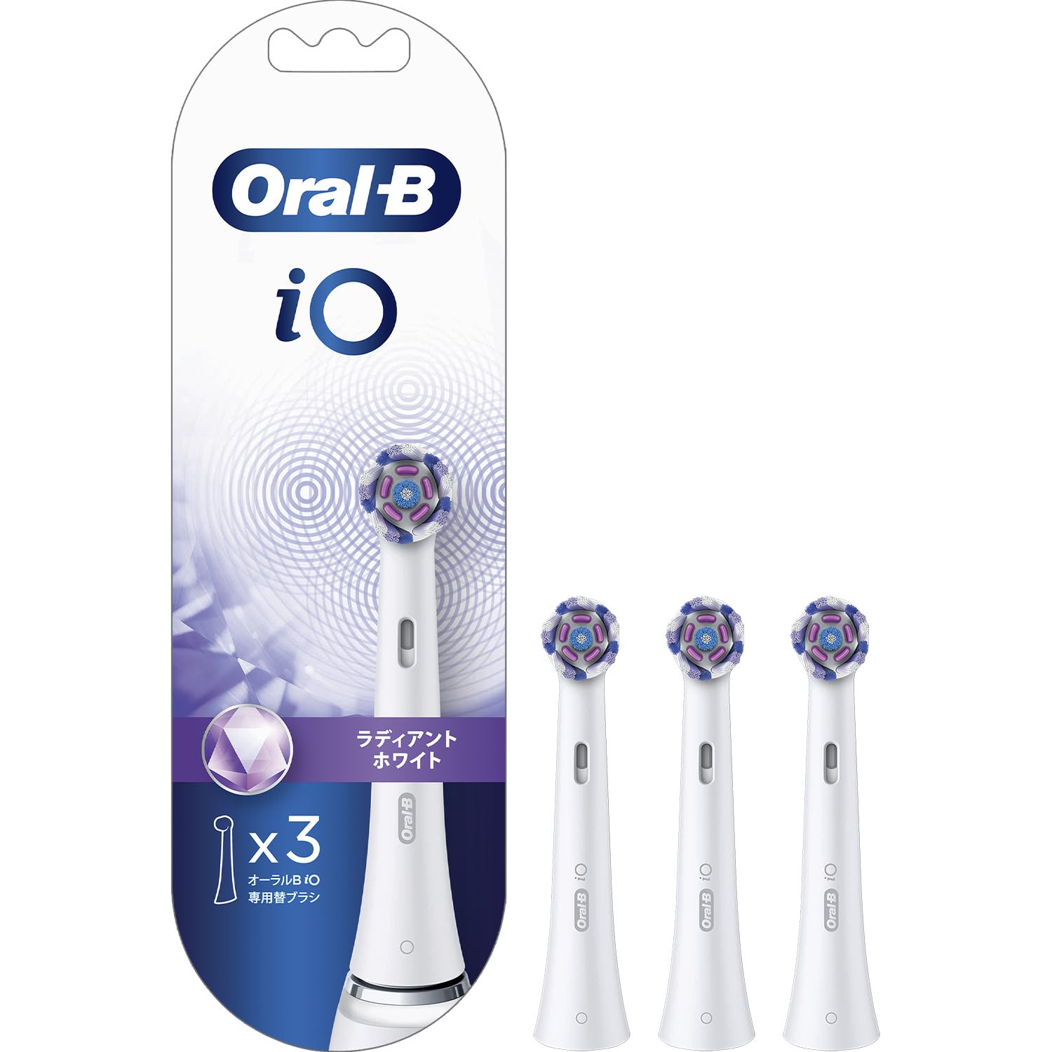 

Коричневый сменный ершик Oral B iO Genuine Radiant White 9 месяцев iO (3 куска) [Для серии] iORBWW-3