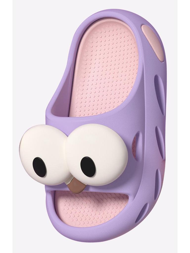 Kinder Sommerslipper: Süßes Design mit großen Augen, Weiche EVA-Sohle, Für drinnen und draußen, für Mädchen und Jungen