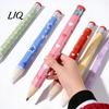 Unique Pencil Design Giant Pencil, Extra Large Writable with Colorful Romantic Desk Decor Pattern Printed, Oversized for School Office Supplies Heart