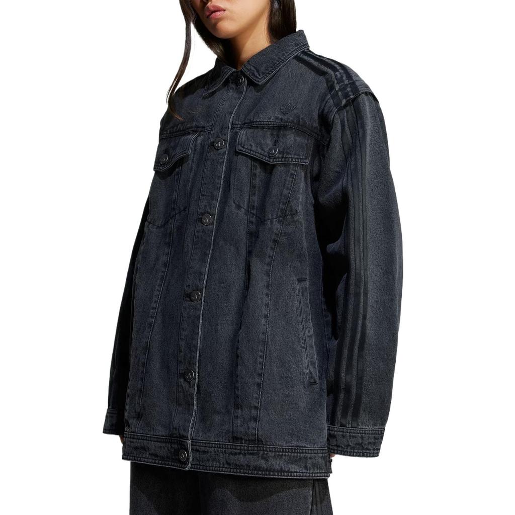 Adidas Originals DENIM SHIRT JKT Jacket Women's Black JY8882