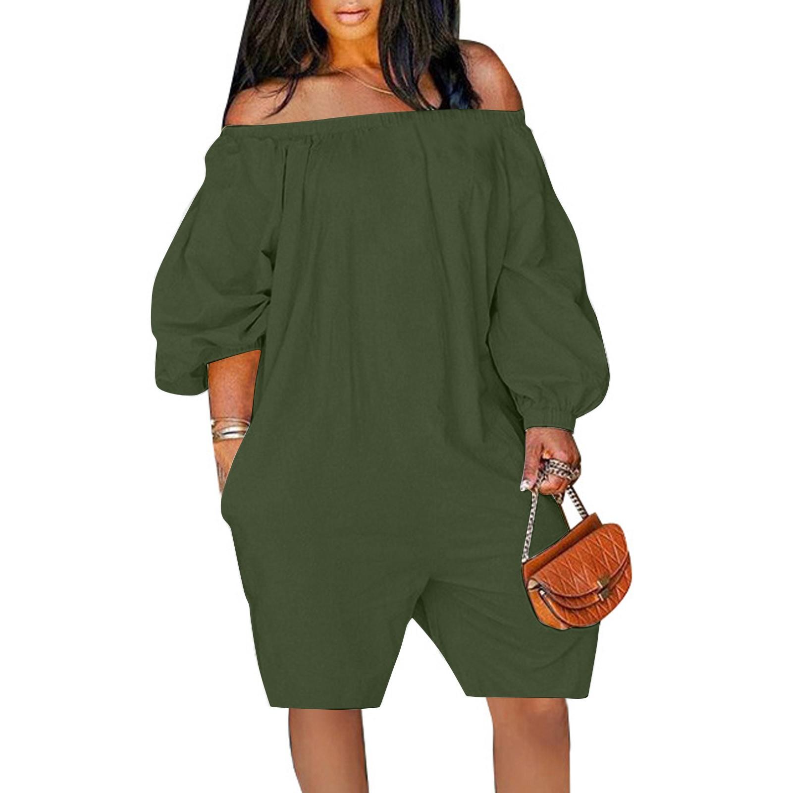 Женские повседневные эластичные шорты с одной линией и карманами на плечах больших размеров, шорты с девятью манжетами, комбинезоны, широкие шорты, комбинезоны XXL