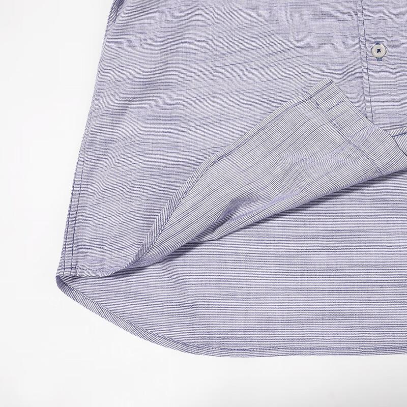 Timberland Outdoor Comfortable Breathable Business Casual Solid Color Stand Collar Single Breasted Long Sleeve Shirt Men Shirts Light-Purple A24ME-CZ5
