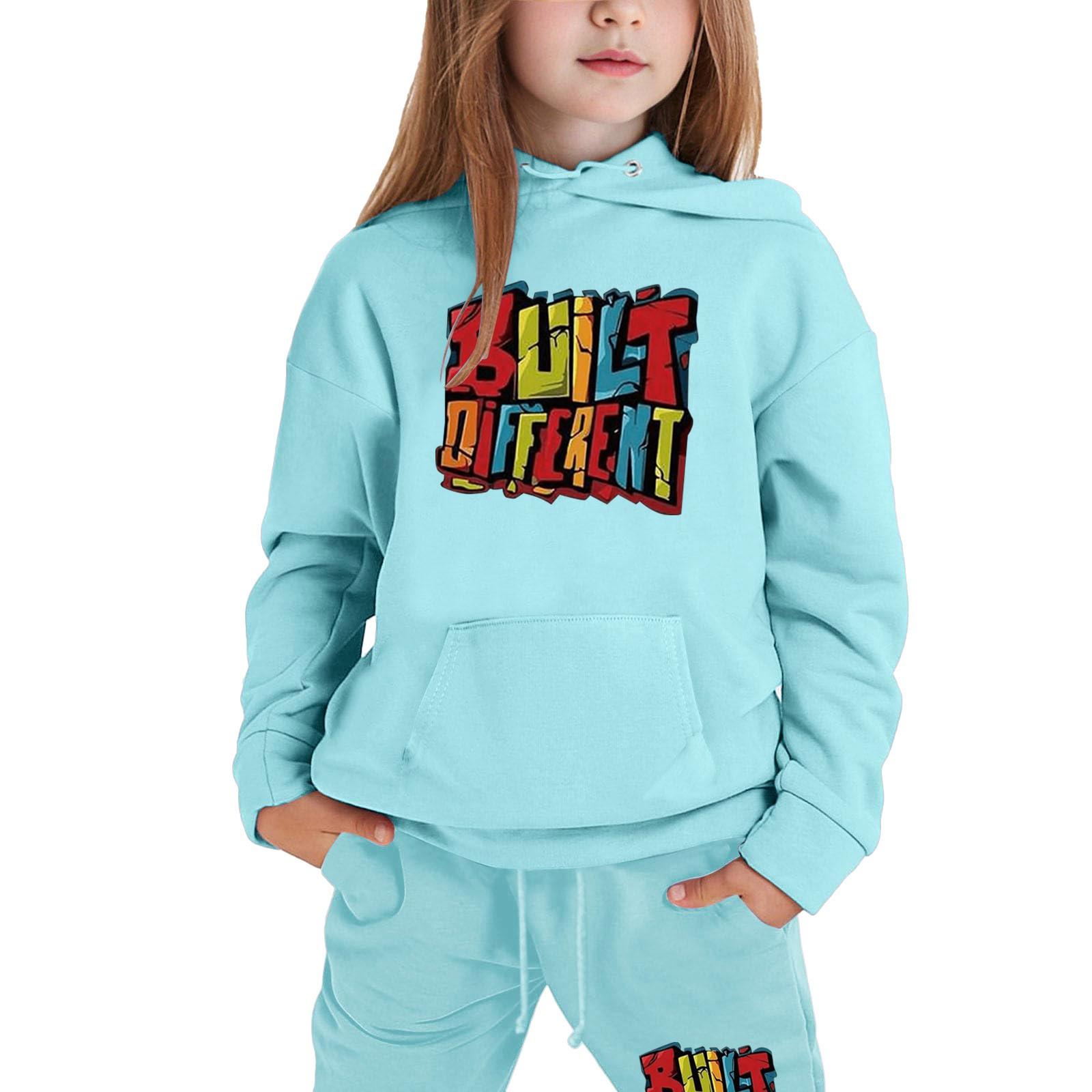 

Мальчики Девочки Спортивный костюм Одежда Толстовка с капюшоном Беговые штаны Спортивные костюмы Комплект Модный наряд 160