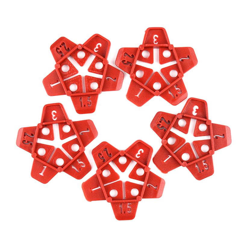 50Pcs 5In1 Wedge Ceramic Leveling System Professional Tile Spacers Clips Floor Wall Gap Leveling System Construction Tools