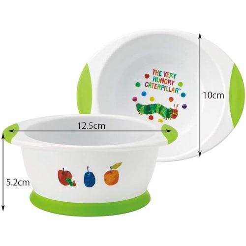 Skater Rice Bowl, Easy-Scooping, Children's Tableware, Very Hungry Caterpillar Design, 12.5 x 10 x 5.2cm (WP2)