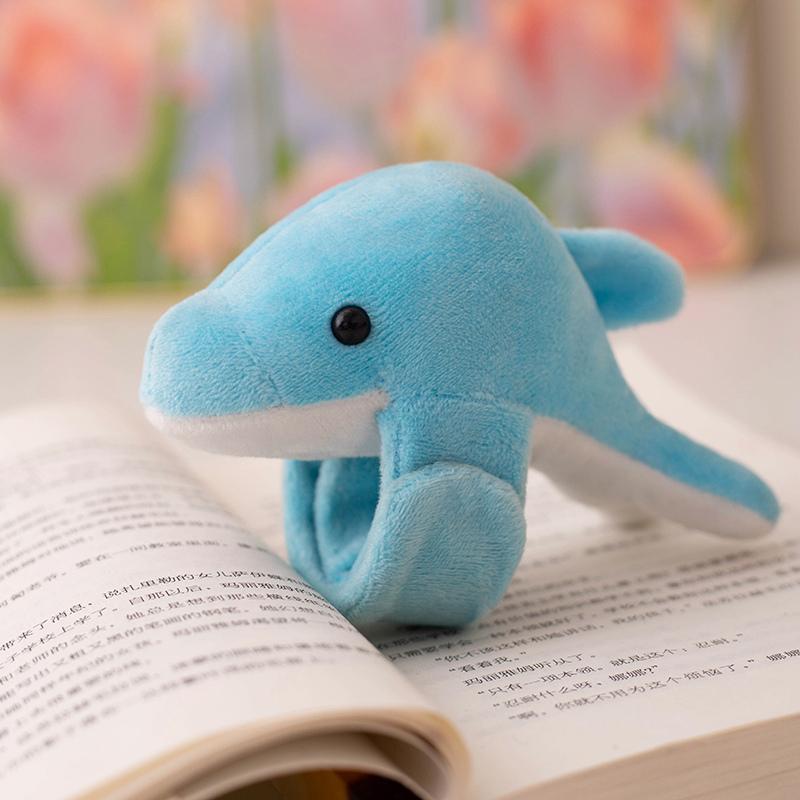 13cm Super Kawaii Delfin Plüsch Handkreis Stofftiere Niedlicher Schlüsselanhänger Anhänger Armband Dekor Zubehör Mini Puppe Schlüsselanhänger Spielzeug 13cm blue
