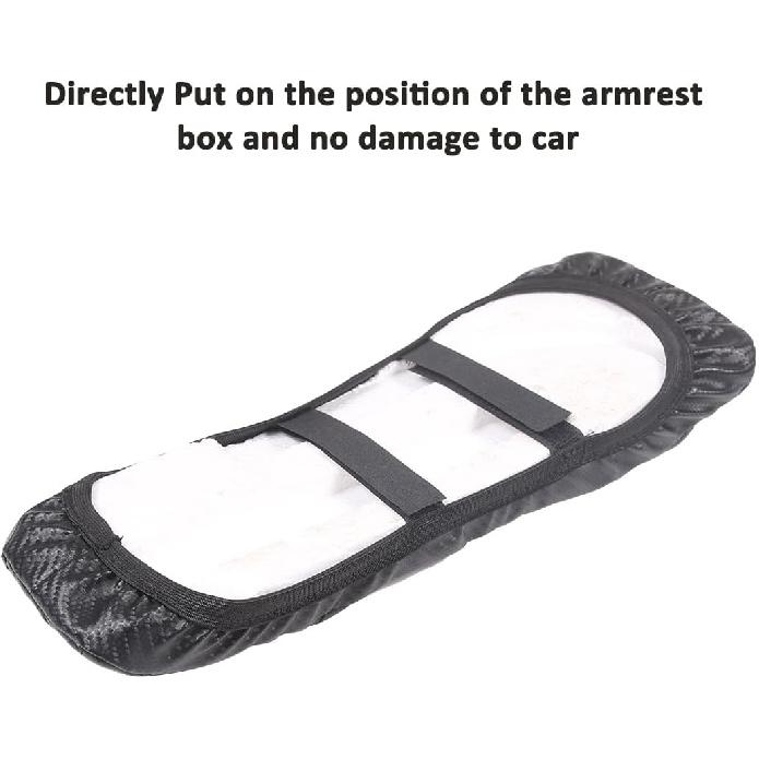 Car Center Console Pad for BMW X1 U11 2023-2024 Car Armrest Cover Leather Cushion Waterproof Car Armrest Seat Box Protector Accessories (Carbon