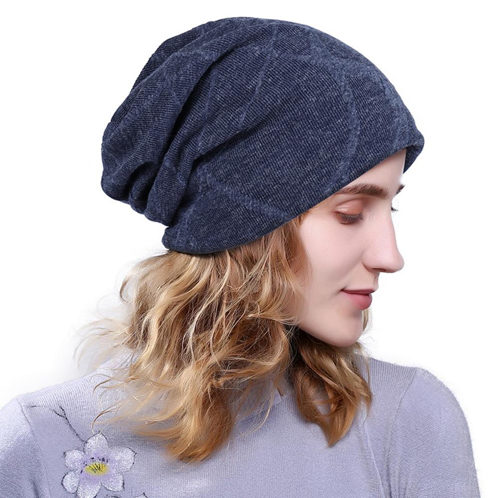 Men Women Outdoor Thickened Plush Keep Warm Cap Unisex Autumn Winter Simple Stylish Turban Bonnet Hat