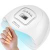 Retoo X5 MAX 80W UV LED Nail Lamp with 45 Dual Light Source Beads, Motion Sensor & LCD Display, Detachable Base, Timer, White