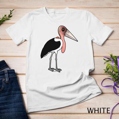 Süßes Cartoon-Vogel-T-Shirt Herren Damen Tops Ungewöhnliche Art Marabu Unisex T-Shirt Herren Damen Tops
