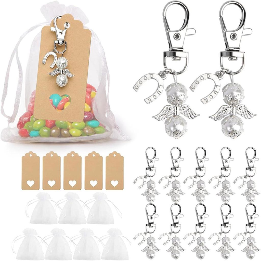Angel Keychain for Weddings, Birthdays, Baby Baptisms, and Communion Decorations