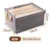 1pc Foldable Clothing Organizer Underwear Storage Basket with Cover Metal Frame Storage Box For Storing Cloth Wardrobe Organizer