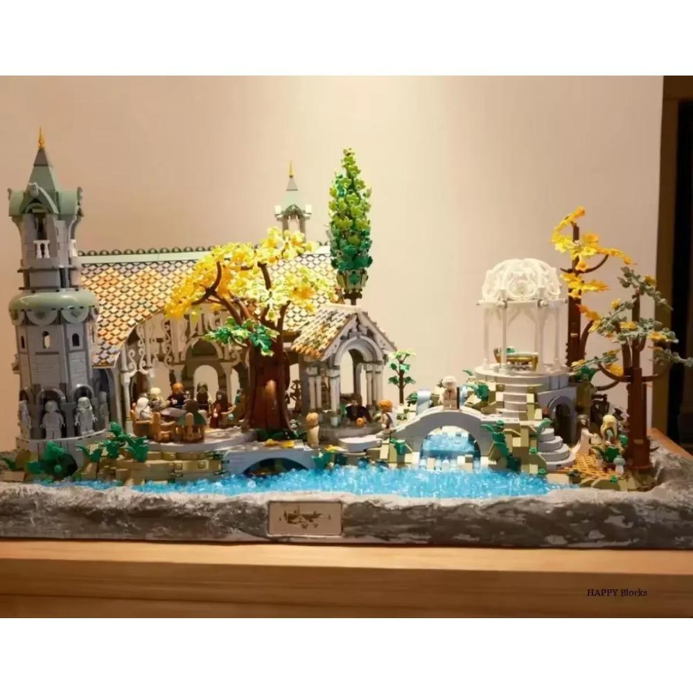 Neu In Kreative Experten Icons Film Herr der Ringe Bruchtal Schloss Modell Bausteine Stein 10316 Straßenansicht Spielzeug 6167St.