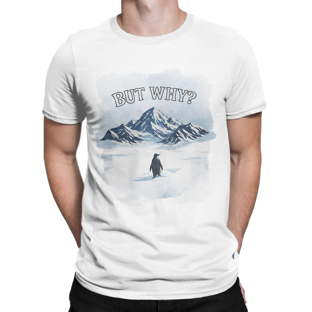 Oversized T Shirt Summer Funny Nihilist Penguin But Why   Hip Hop TShirts  Pure Cotton Tshirt for Male Y2K Retro Print Top Tees
