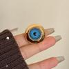 Geometric Demon Eye Ring Y2K Vintage Gold Ring Retro Exaggerated Ring  Gift