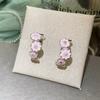 2026 New Drip-Glaze Hoop Earrings for Women C Shape Flower Geometric Earrings Buckle Sweet Cute Banquet Daily Wear Jewelry Gifts