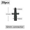 20pcs 3mm 4mm Garden Hose Barb Connector Drip Irrigation 1/4'' & 1/8'' Tube Hose Fitting Tees Cross Eng Plug Barb Accessories