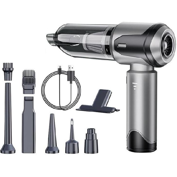 Handheld Car Vacuum Portable Cordless 7500PA, 4 In 1 Handheld Vacuum Cleaner with Multi-Nozzles, Hand Held Rechargeable for Home, Car, Office, Pet