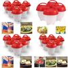 Premium Nonstick Silicone Egg Steamer Cups Six Pack For Perfect Poached Eggs