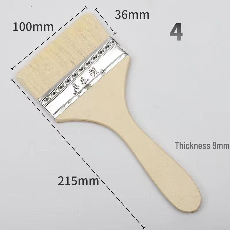 Wooden Handle Wool BBQ Brush