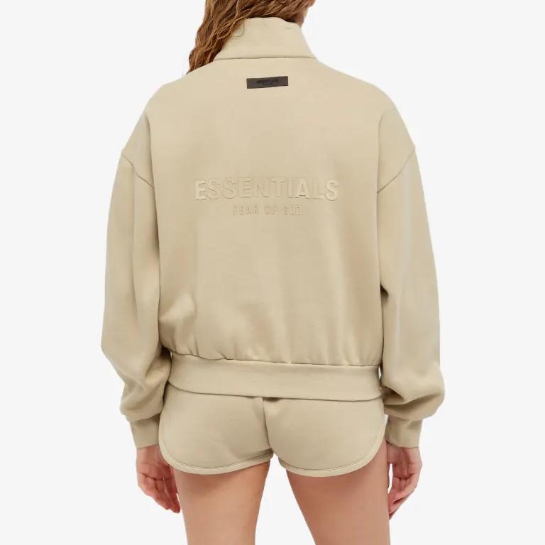 Fear of God Essentials Fullzip Jacket Sand Men Outerwear Cream 192BT225074FW