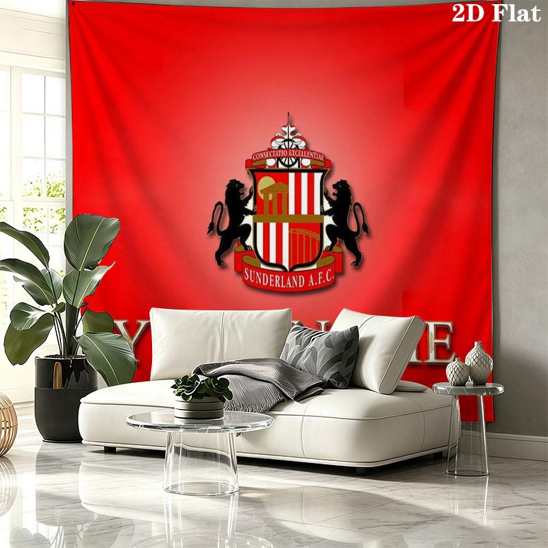 Sunderland A.F Custom Name Wall Tapestry Aesthetic Wall Hanging Printed Fabric Blanket Decorative Tapestries for Bedroom Living Room Home Decor