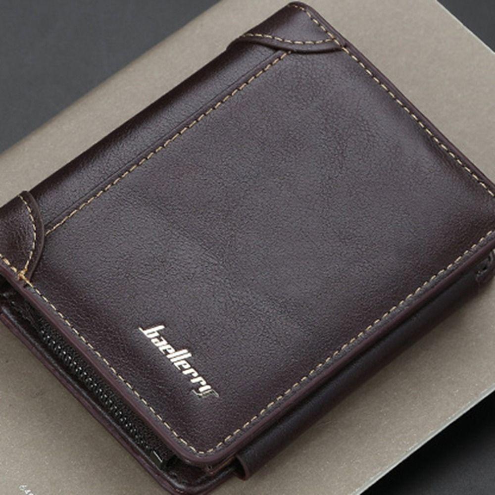 Purse Business Clutch Bag Zipper ID Card Holder Simple Men PU Wallet Unisex