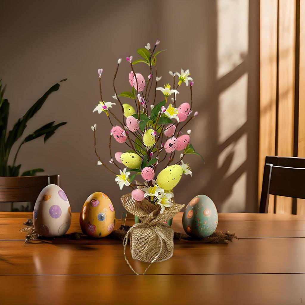 Delight: Festive Easter Egg Tree with Burlap Base