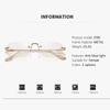 2PCS Po-sensitive Color-changing Anti-blue Light Nearsighted Glasses Rimless And Elegant Style Model 2190