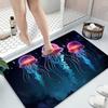 1pc Jellyfish Pattern Comfy Bathroom Carpet Absorbent and Decor Bathtub Rug Marine Life Door Mat Accessories Home Decoration