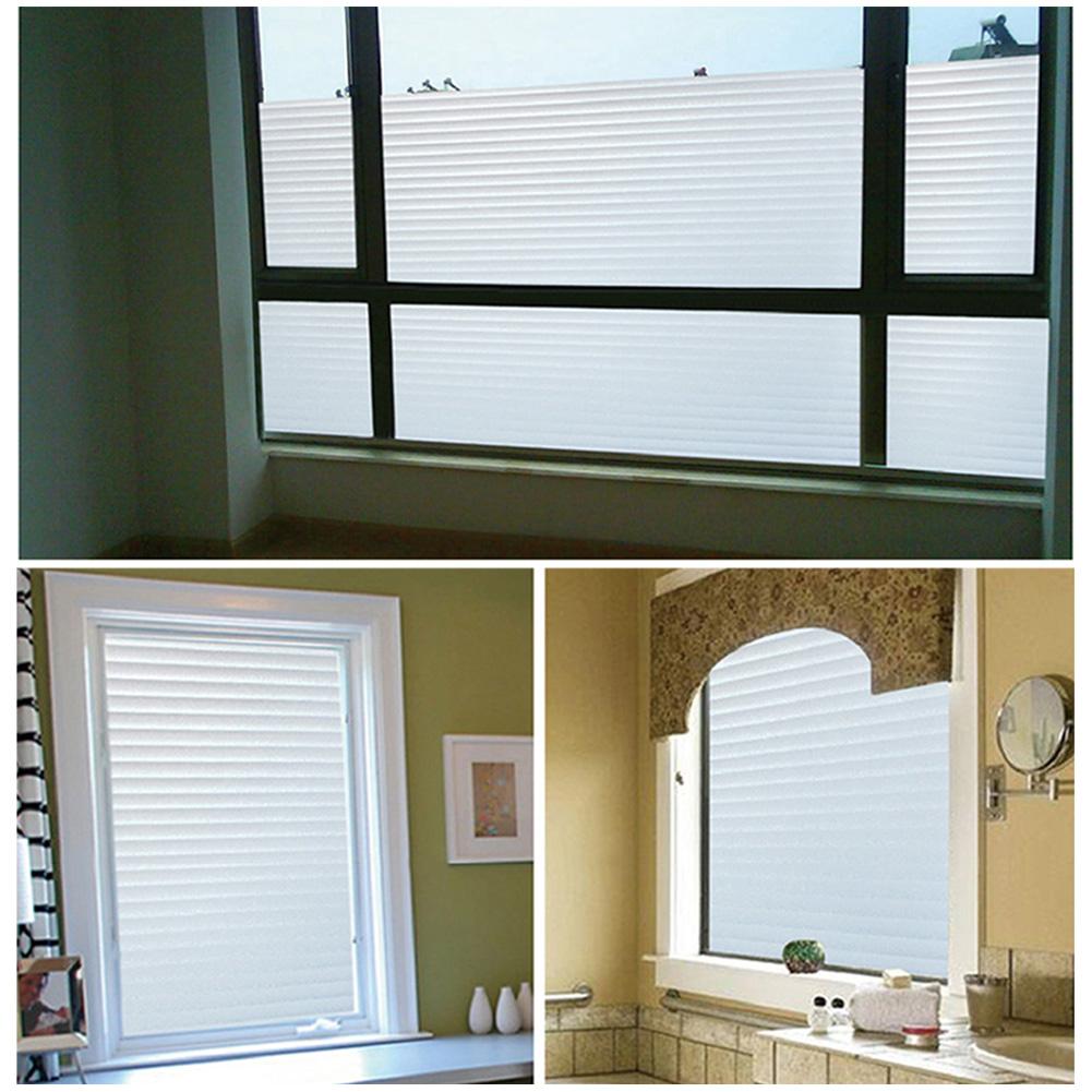 Frosted Window Film Privacy Sun Blocker Blinds Style 60x200cm Heat Insulation Sticker