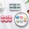 Heart Silicone Mold For Chocolates,6-Cavity Silicone Heart Chocolate Mold,Nonstick Heart Shaped Silicone Mold For Cupcakes,Candy