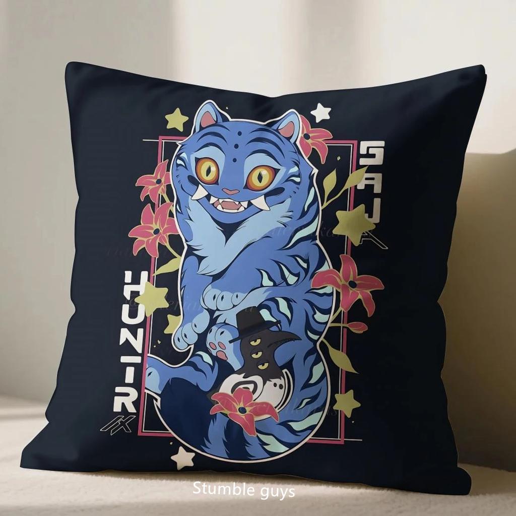 Kpop Sofa 45X45cm Pillowcase Demon Hunters Anime Cushion Cover Soft