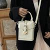 Portable Small Square Box Bag, Summer New Sweet Flip Lock Bag, Shoulder Messenger Women's Bag