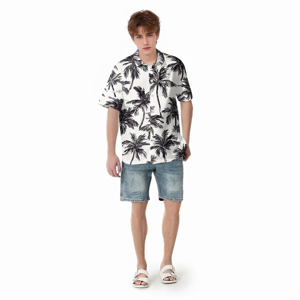Family Matching Summer Outfits, Hawaiian Vacation Women Beach Dress, Girls Sundress, Men And Boys Button Down Shirt